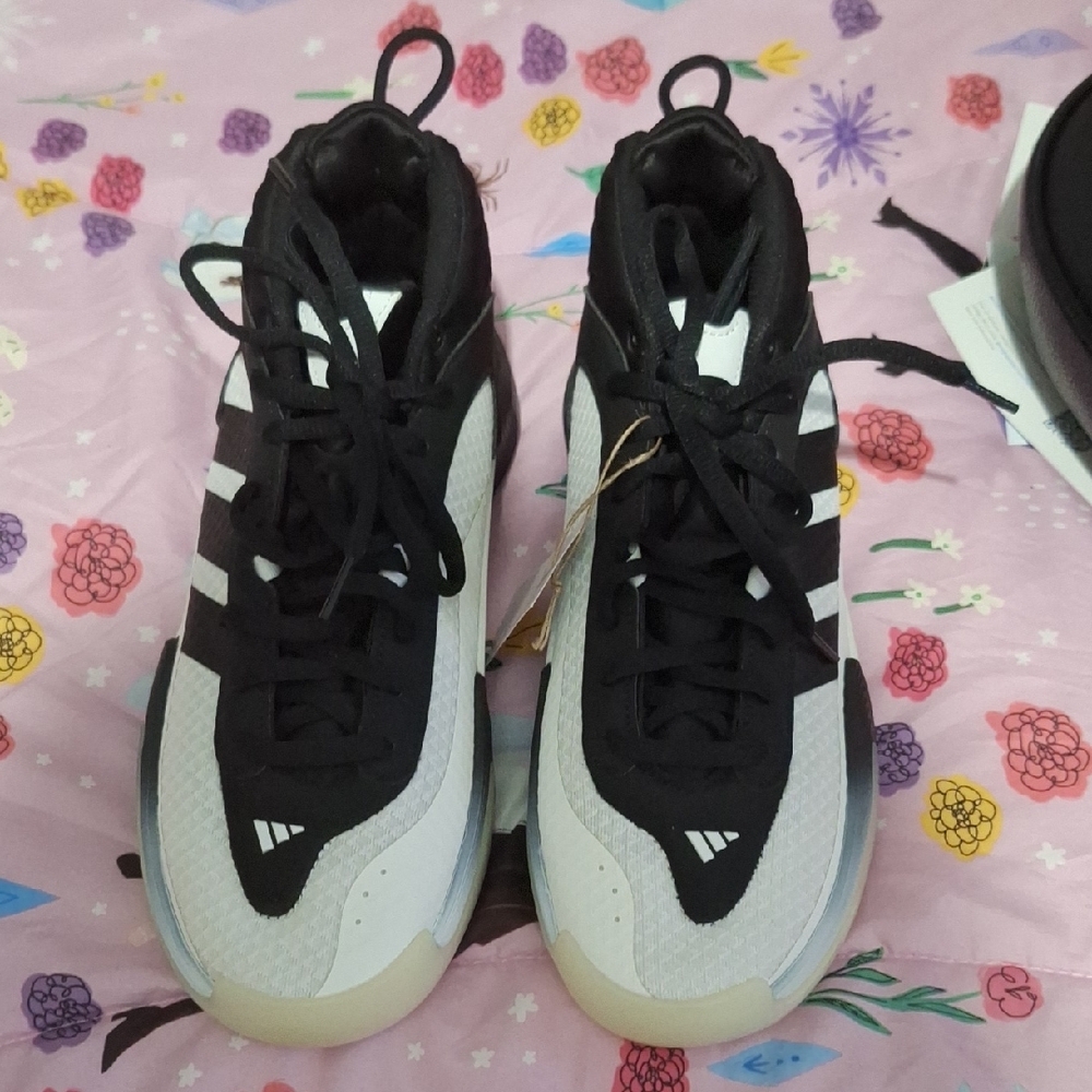 adidas Black and White Athletic Shoes